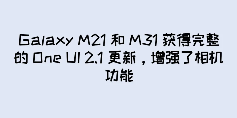 Galaxy M21 和 M31 获得完整的 One UI 2.1 更新，增强了相机功能
