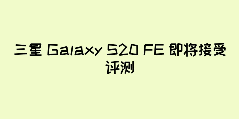 三星 Galaxy S20 FE 即将接受评测