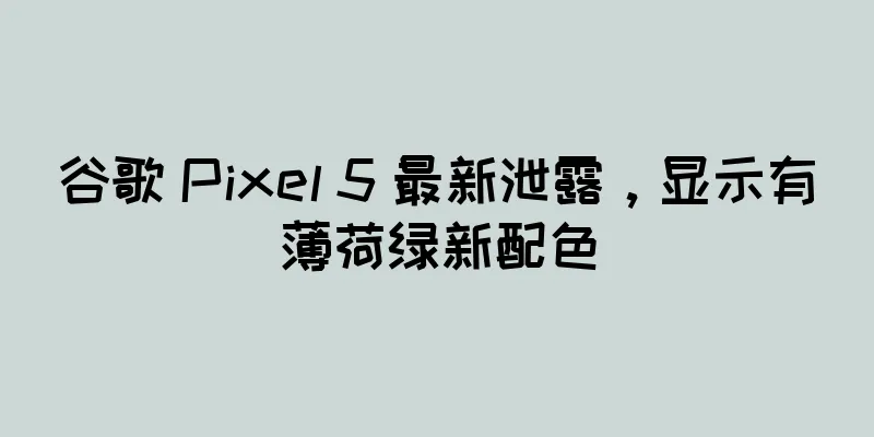 谷歌 Pixel 5 最新泄露，显示有薄荷绿新配色
