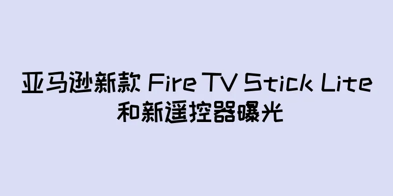 亚马逊新款 Fire TV Stick Lite 和新遥控器曝光