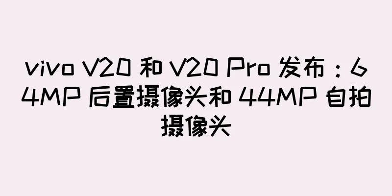 vivo V20 和 V20 Pro 发布：64MP 后置摄像头和 44MP 自拍摄像头