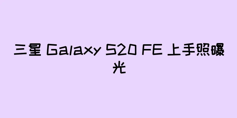 三星 Galaxy S20 FE 上手照曝光