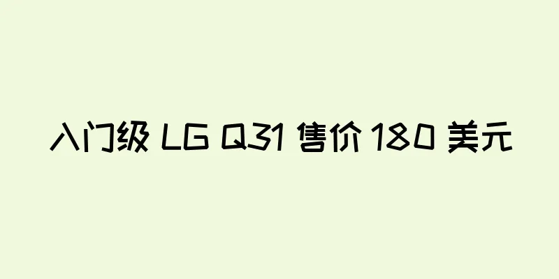 入门级 LG Q31 售价 180 美元
