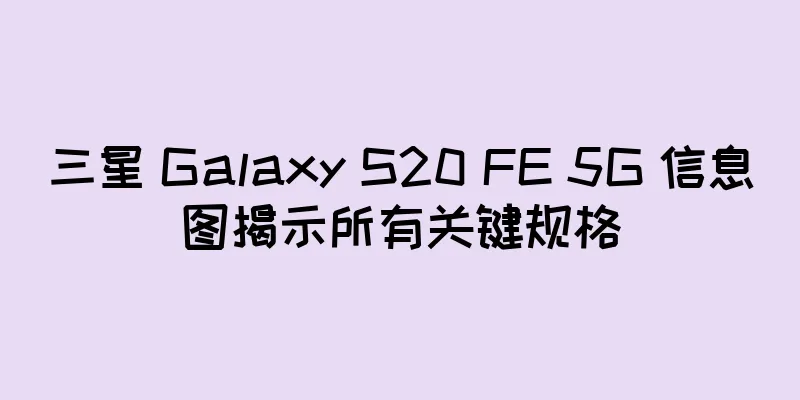 三星 Galaxy S20 FE 5G 信息图揭示所有关键规格