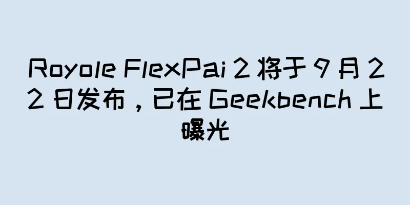 Royole FlexPai 2 将于 9 月 22 日发布，已在 Geekbench 上曝光