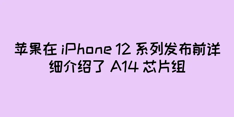 苹果在 iPhone 12 系列发布前详细介绍了 A14 芯片组