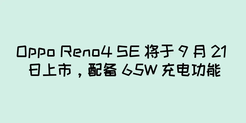 Oppo Reno4 SE 将于 9 月 21 日上市，配备 65W 充电功能