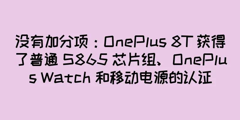 没有加分项：OnePlus 8T 获得了普通 S865 芯片组、OnePlus Watch 和移动电源的认证