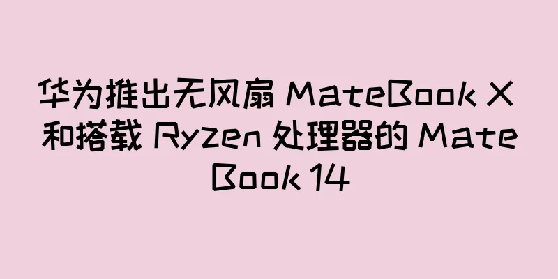 华为推出无风扇 MateBook X 和搭载 Ryzen 处理器的 MateBook 14