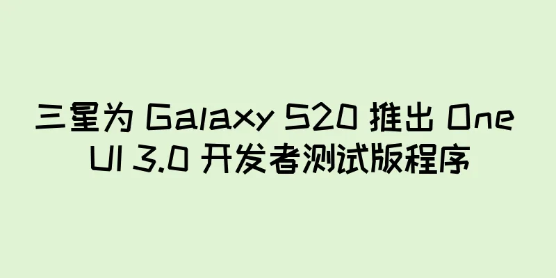 三星为 Galaxy S20 推出 One UI 3.0 开发者测试版程序