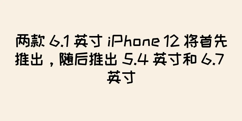 两款 6.1 英寸 iPhone 12 将首先推出，随后推出 5.4 英寸和 6.7 英寸