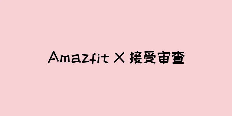 Amazfit X 接受审查