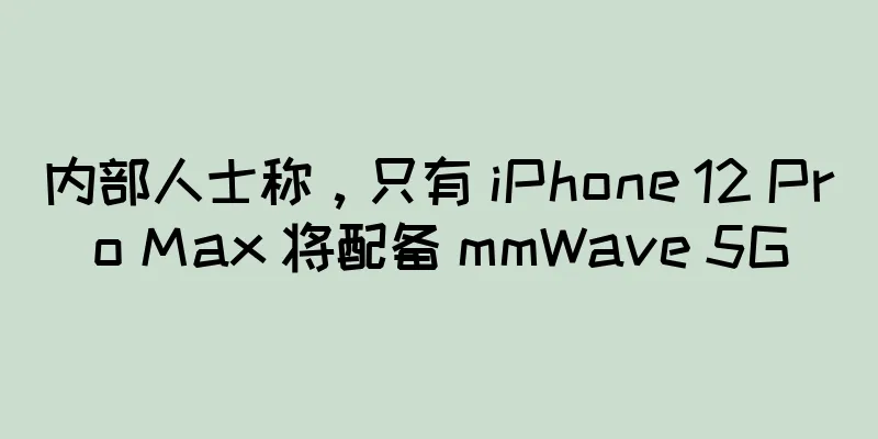内部人士称，只有 iPhone 12 Pro Max 将配备 mmWave 5G