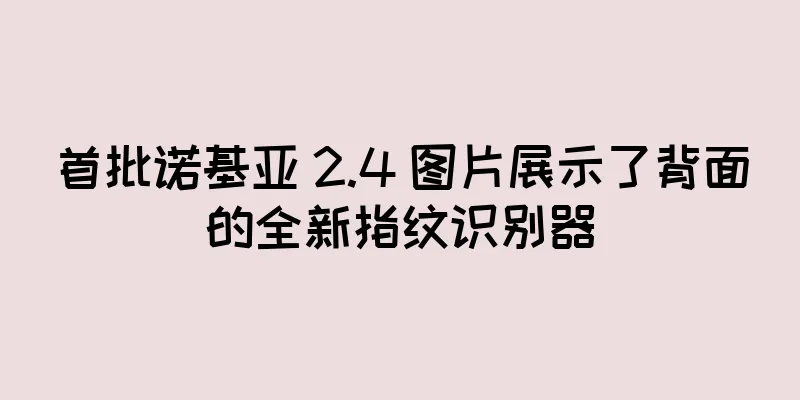 首批诺基亚 2.4 图片展示了背面的全新指纹识别器