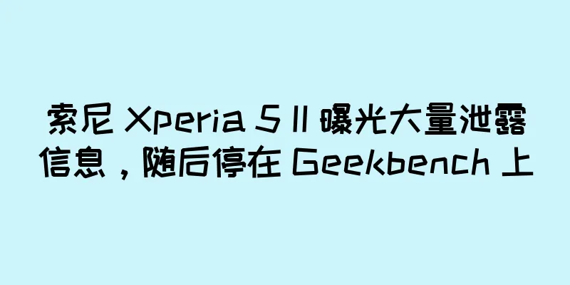 索尼 Xperia 5 II 曝光大量泄露信息，随后停在 Geekbench 上