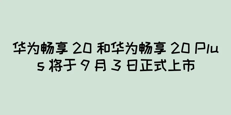华为畅享 20 和华为畅享 20 Plus 将于 9 月 3 日正式上市