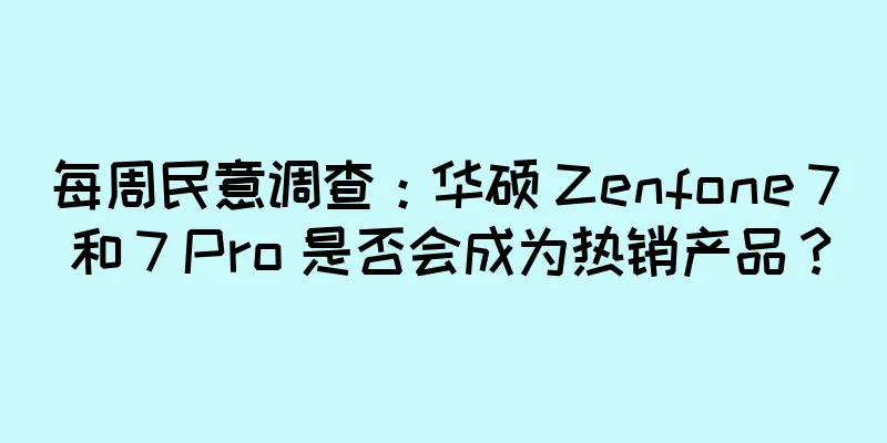 每周民意调查：华硕 Zenfone 7 和 7 Pro 是否会成为热销产品？