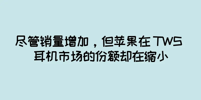尽管销量增加，但苹果在 TWS 耳机市场的份额却在缩小