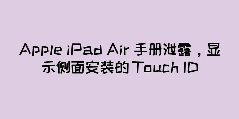 Apple iPad Air 手册泄露，显示侧面安装的 Touch ID