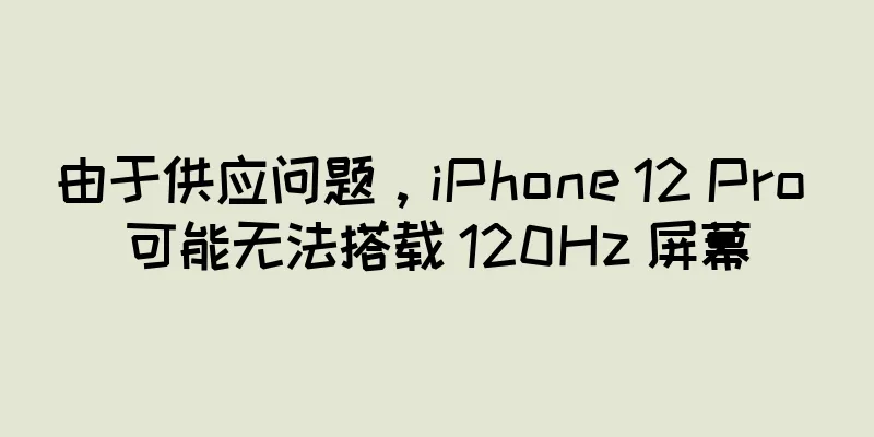 由于供应问题，iPhone 12 Pro 可能无法搭载 120Hz 屏幕