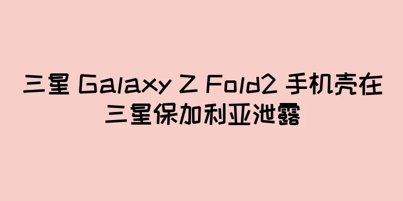 三星 Galaxy Z Fold2 手机壳在三星保加利亚泄露