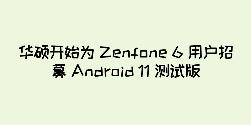 华硕开始为 Zenfone 6 用户招募 Android 11 测试版