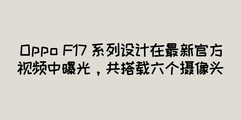 Oppo F17 系列设计在最新官方视频中曝光，共搭载六个摄像头