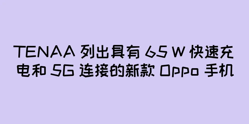 TENAA 列出具有 65 W 快速充电和 5G 连接的新款 Oppo 手机