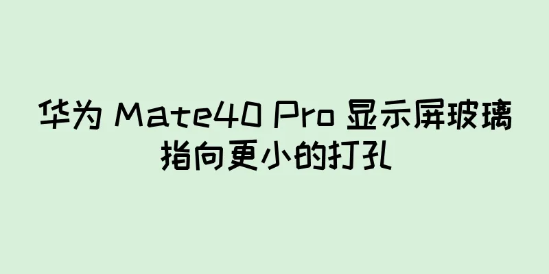 华为 Mate40 Pro 显示屏玻璃指向更小的打孔