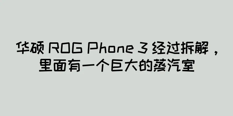 华硕 ROG Phone 3 经过拆解，里面有一个巨大的蒸汽室