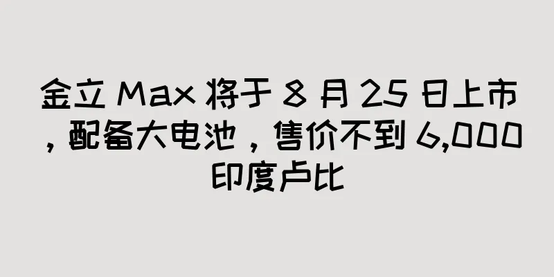 金立 Max 将于 8 月 25 日上市，配备大电池，售价不到 6,000 印度卢比