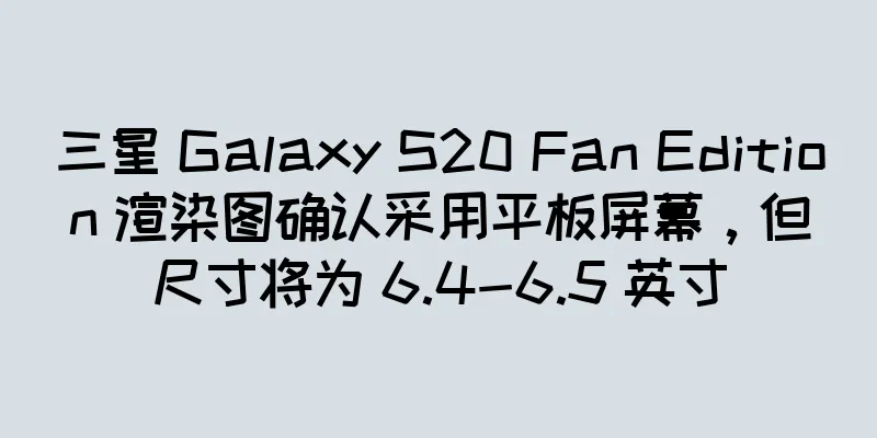 三星 Galaxy S20 Fan Edition 渲染图确认采用平板屏幕，但尺寸将为 6.4-6.5 英寸