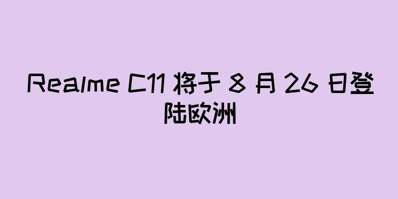 Realme C11 将于 8 月 26 日登陆欧洲