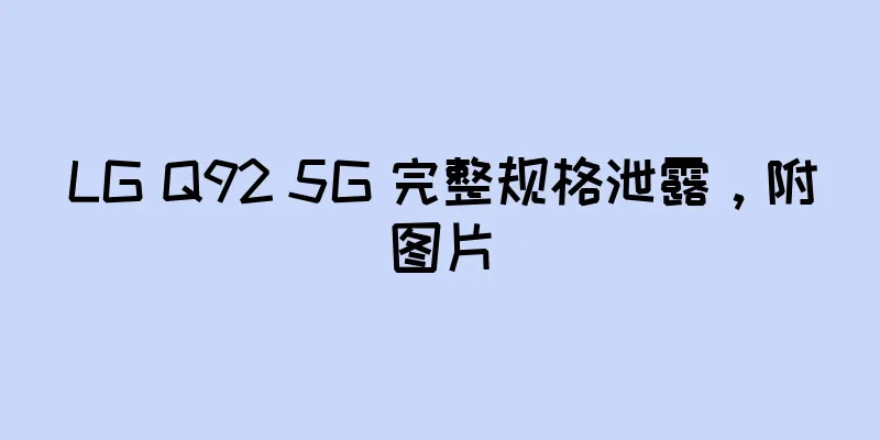 LG Q92 5G 完整规格泄露，附图片