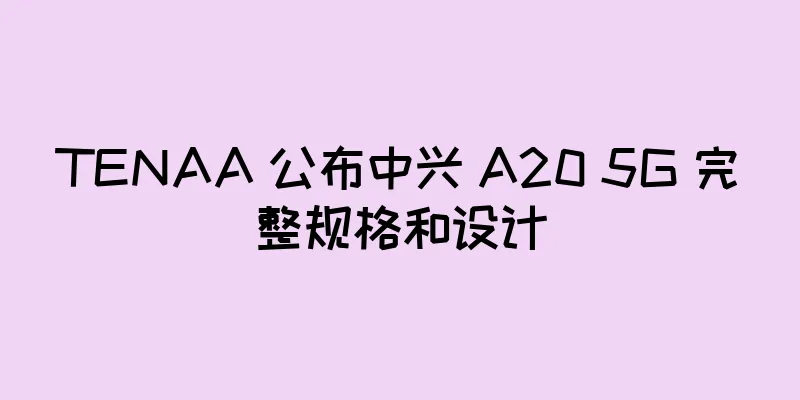 TENAA 公布中兴 A20 5G 完整规格和设计