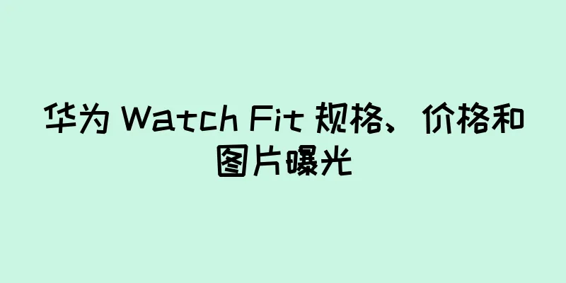 华为 Watch Fit 规格、价格和图片曝光