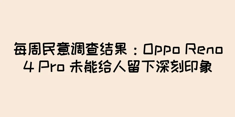 每周民意调查结果：Oppo Reno4 Pro 未能给人留下深刻印象