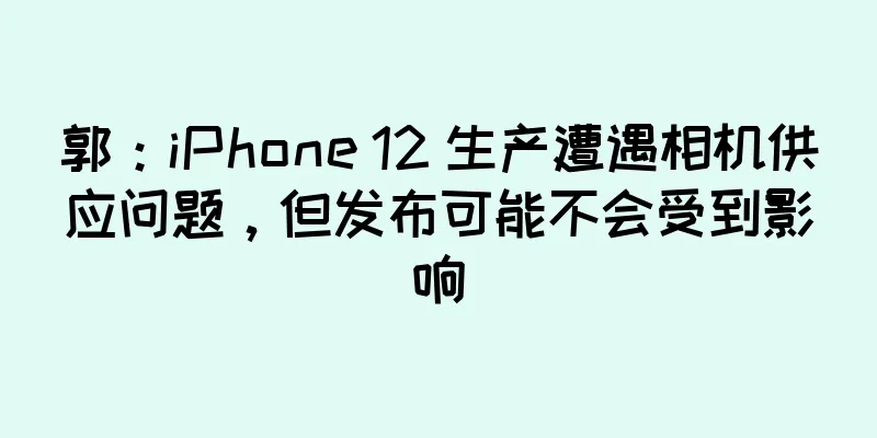 郭：iPhone 12 生产遭遇相机供应问题，但发布可能不会受到影响