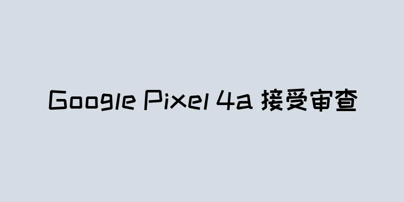 Google Pixel 4a 接受审查