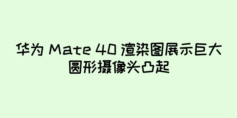 华为 Mate 40 渲染图展示巨大圆形摄像头凸起