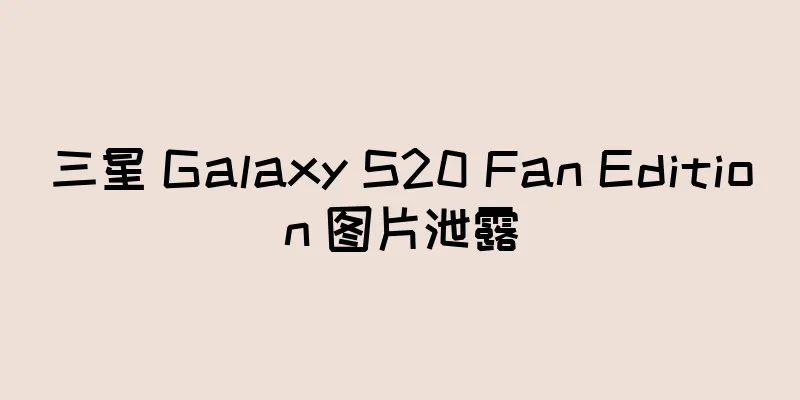 三星 Galaxy S20 Fan Edition 图片泄露