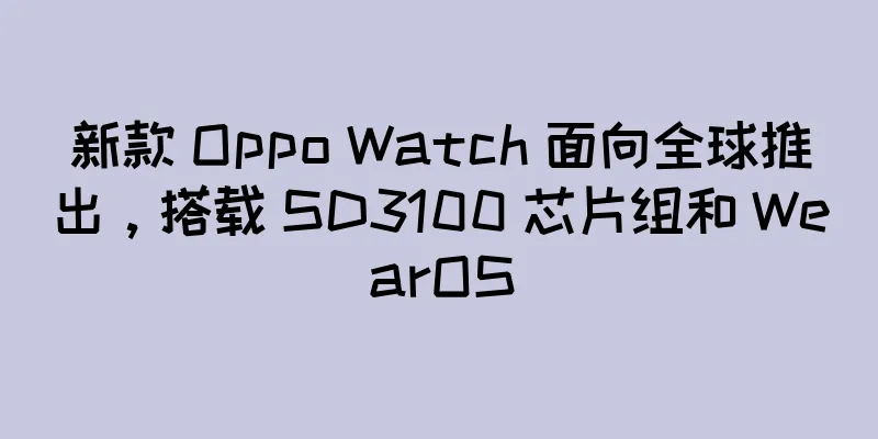 新款 Oppo Watch 面向全球推出，搭载 SD3100 芯片组和 WearOS
