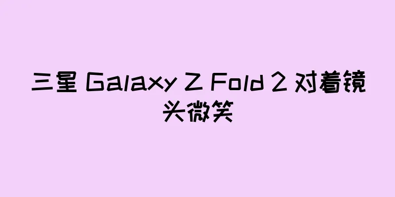 三星 Galaxy Z Fold 2 对着镜头微笑