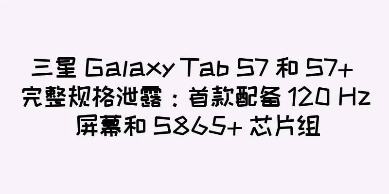 三星 Galaxy Tab S7 和 S7+ 完整规格泄露：首款配备 120 Hz 屏幕和 S865+ 芯片组