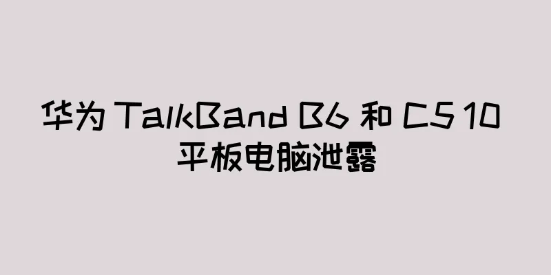 华为 TalkBand B6 和 C5 10 平板电脑泄露