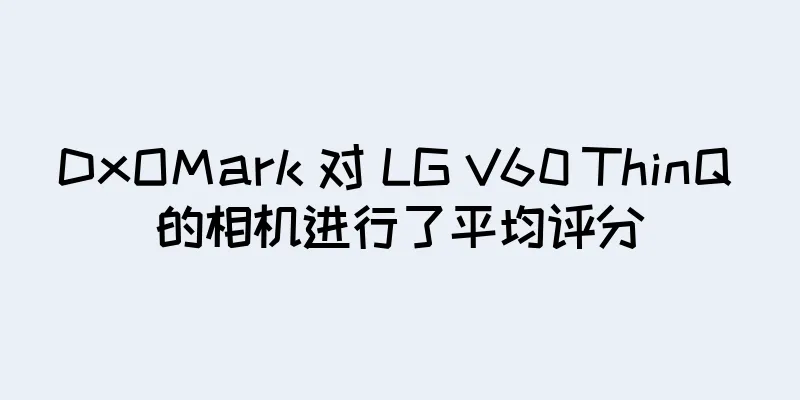 DxOMark 对 LG V60 ThinQ 的相机进行了平均评分
