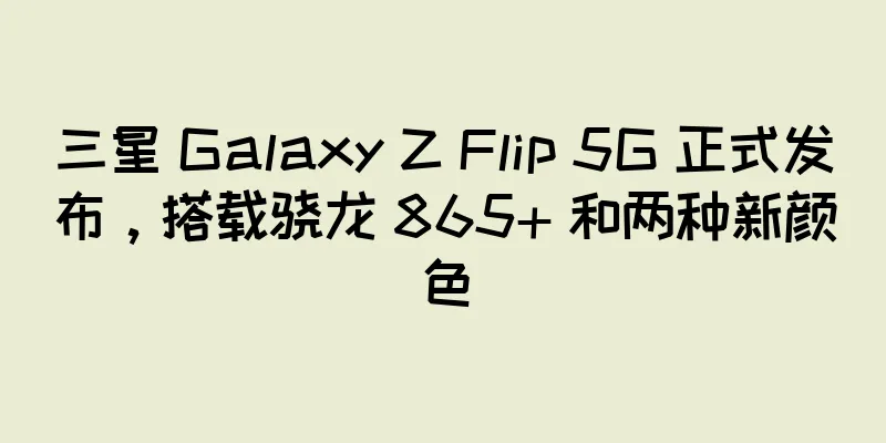 三星 Galaxy Z Flip 5G 正式发布，搭载骁龙 865+ 和两种新颜色