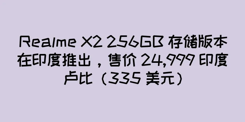 Realme X2 256GB 存储版本在印度推出，售价 24,999 印度卢比（335 美元）
