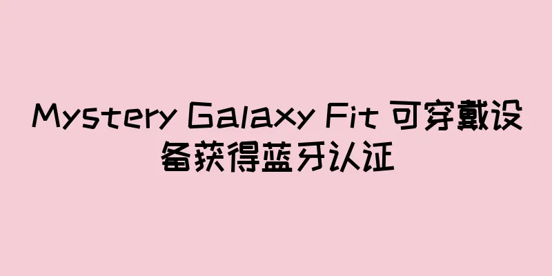 Mystery Galaxy Fit 可穿戴设备获得蓝牙认证