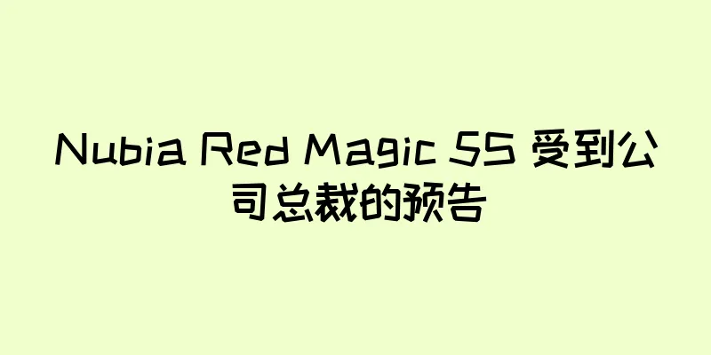 Nubia Red Magic 5S 受到公司总裁的预告